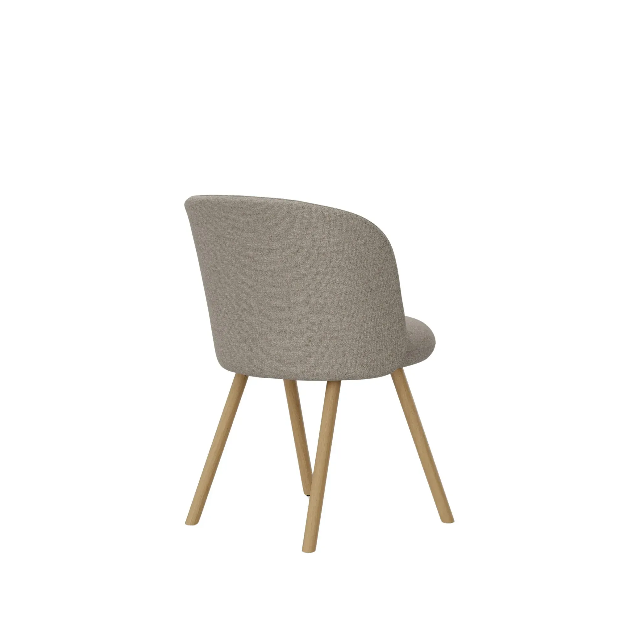 Illustration numéro 2 du produit Vitra Chaise Mikado piètement en chêne - Savana sand melange