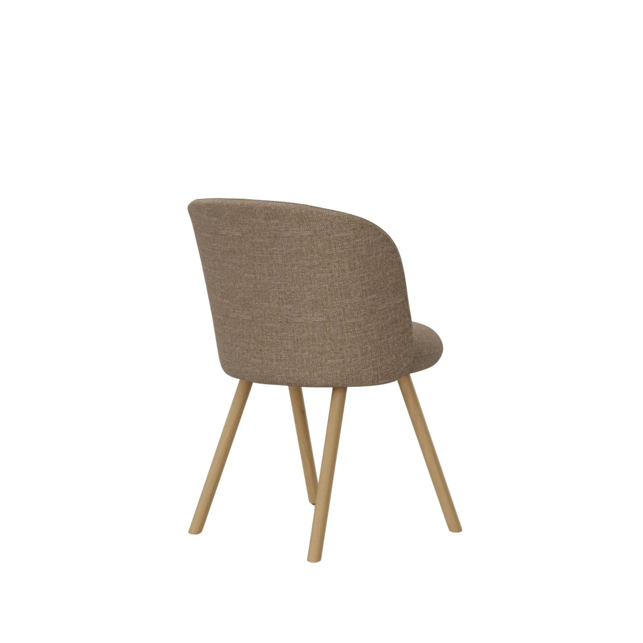 Illustration numéro 2 du produit Vitra Chaise Mikado piètement en chêne - Savana papyrus melange