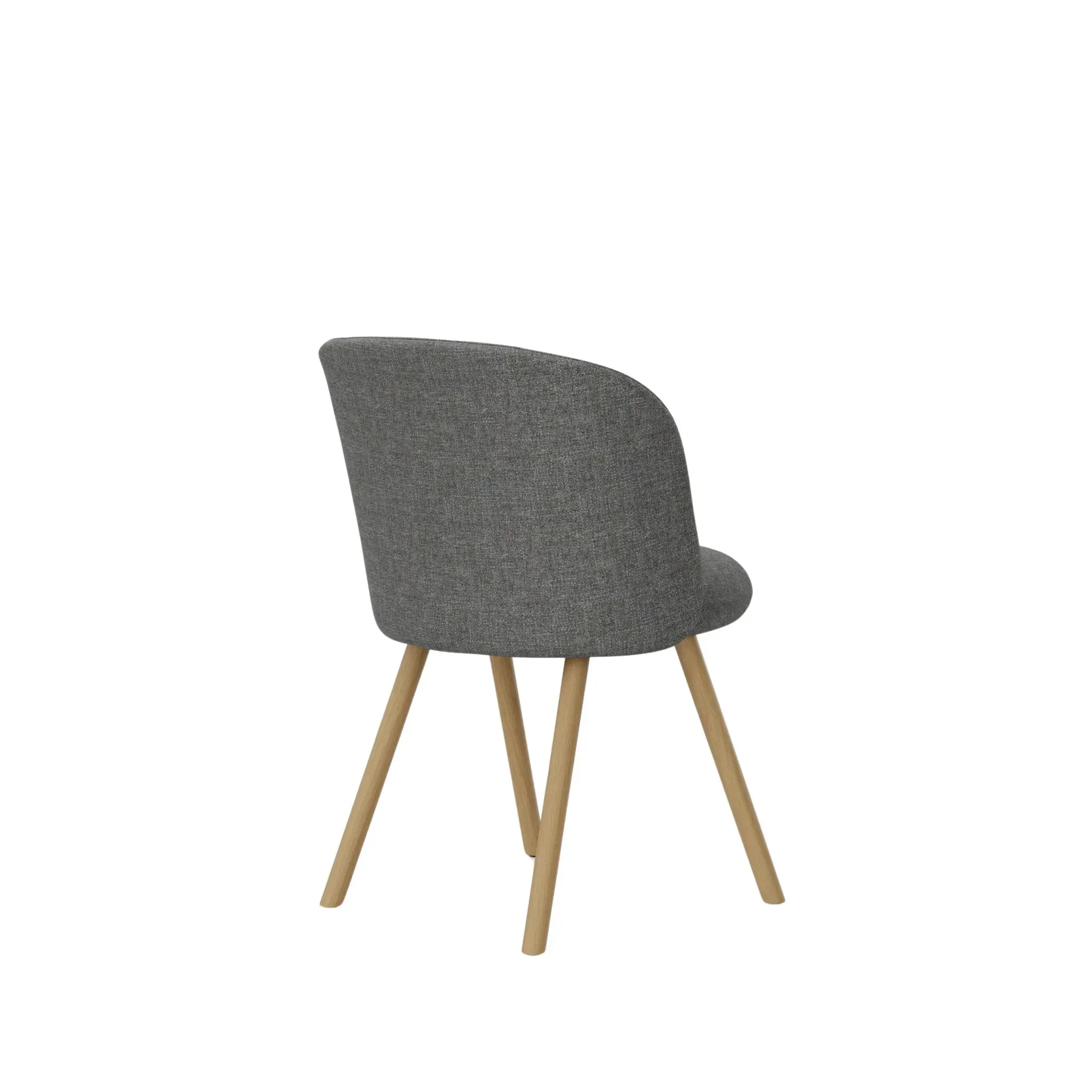 Illustration numéro 2 du produit Vitra Chaise Mikado piètement en chêne - Savana sierragris melange