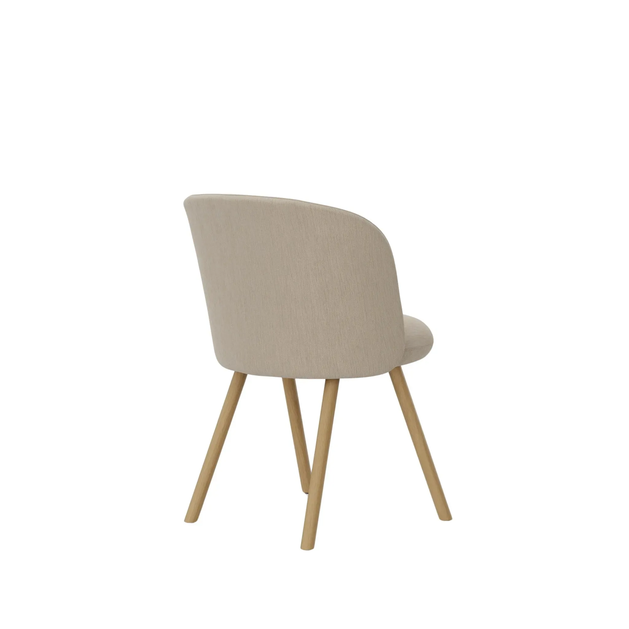 Illustration numéro 2 du produit Vitra Chaise Mikado piètement en chêne - Iroko 2 crème