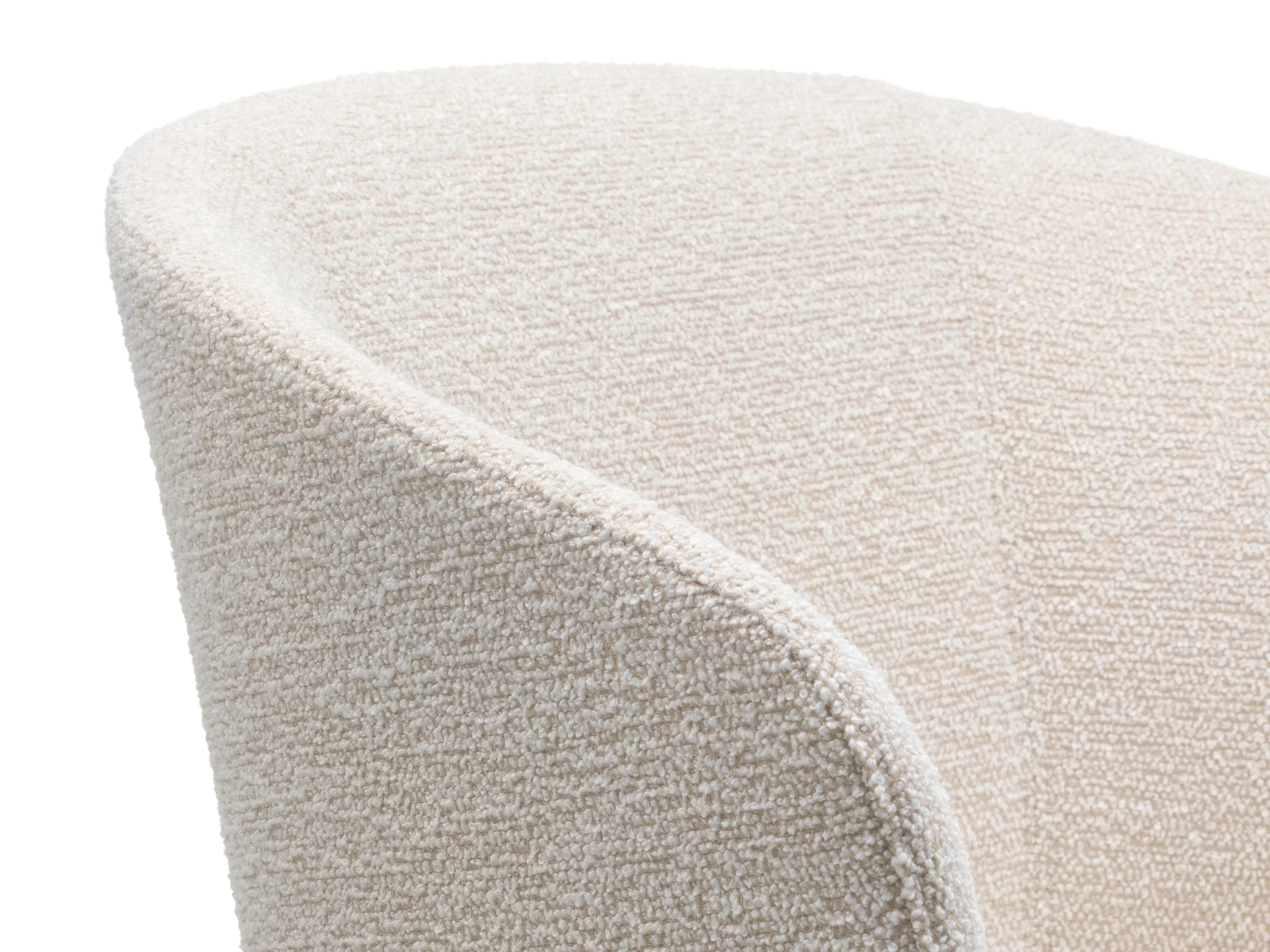 Illustration numéro 2 du produit Vitra Fauteuil Mikado piètement en chêne - Nubia ivoire/perle