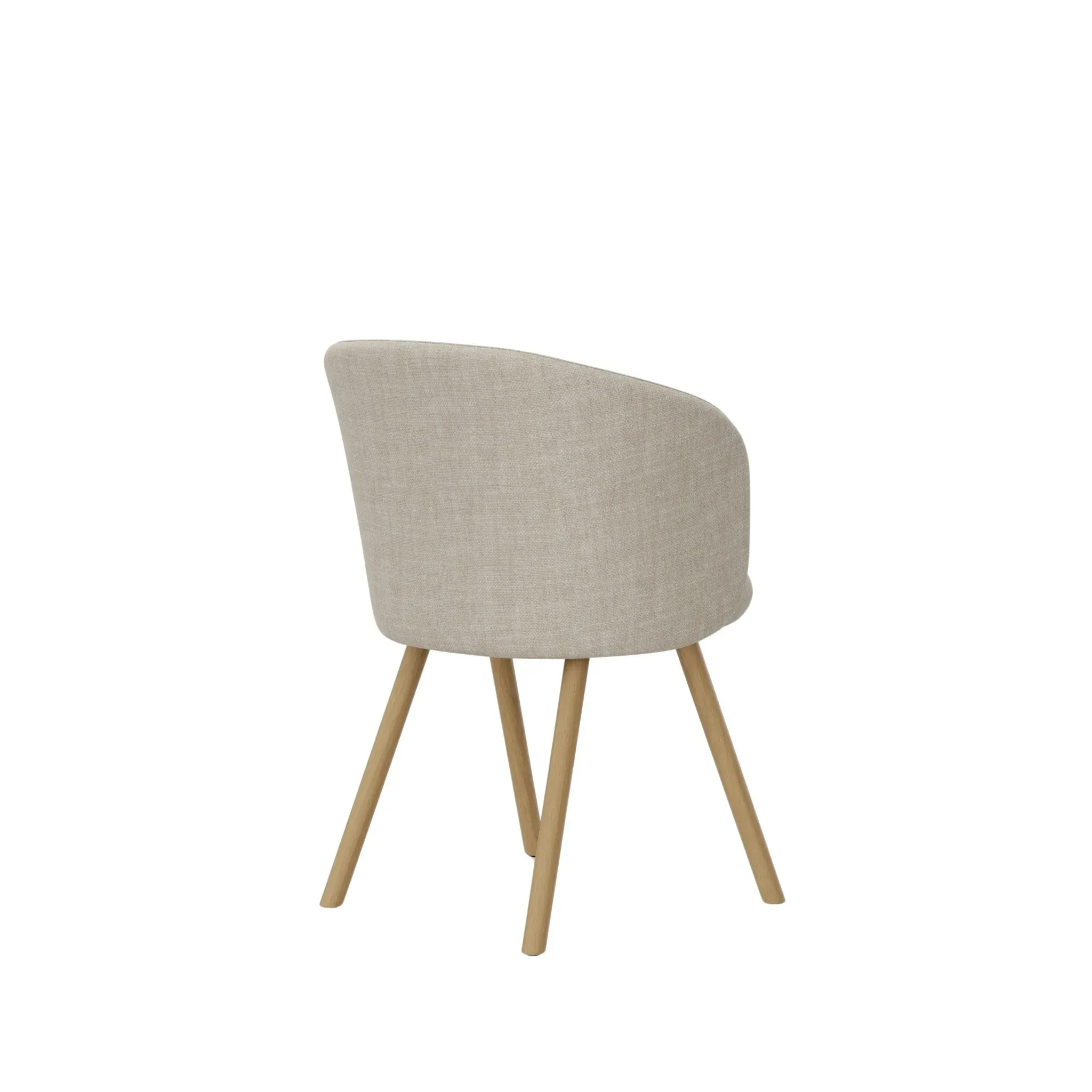 Illustration numéro 2 du produit Vitra Fauteuil Mikado piètement en chêne - Savana perle melange