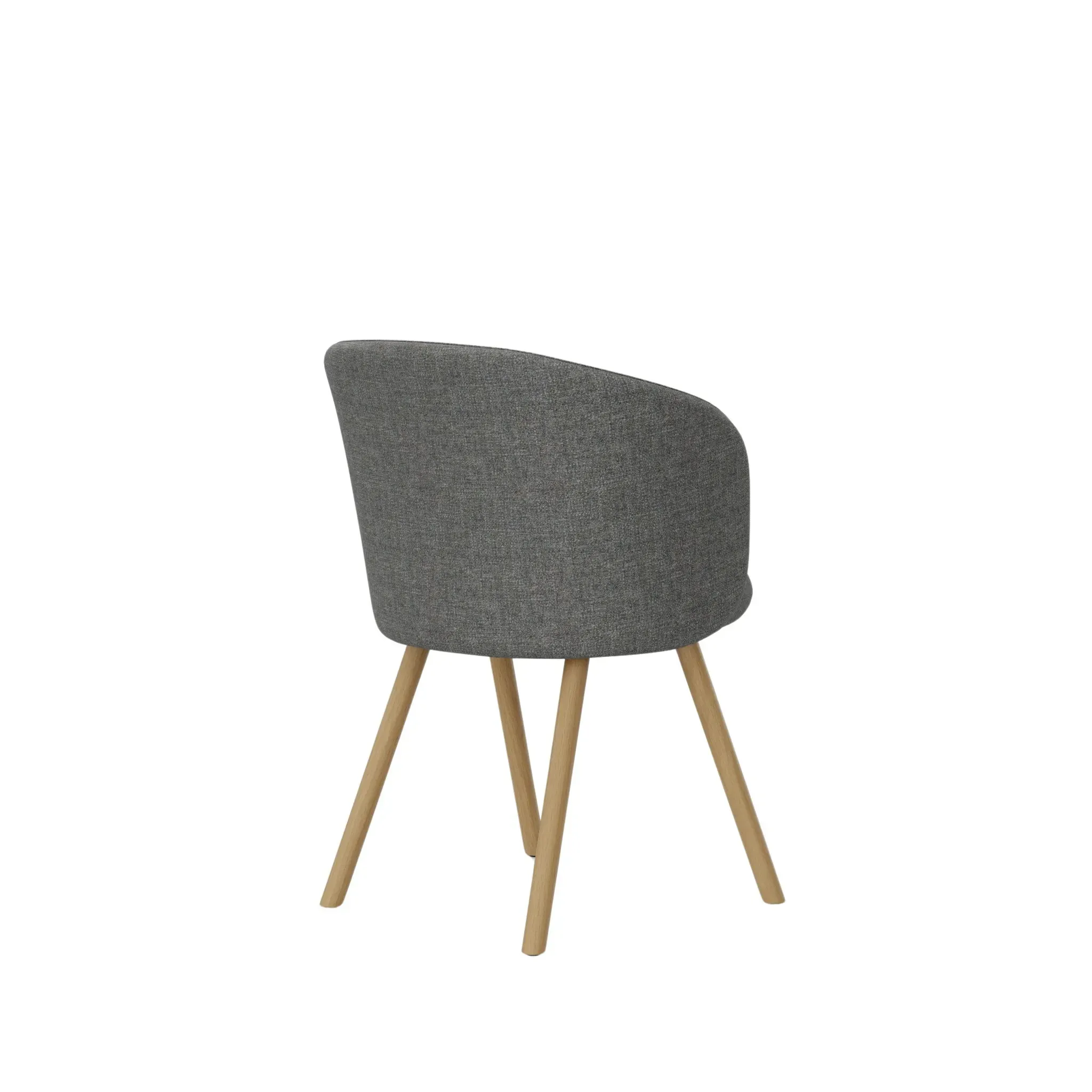 Illustration numéro 2 du produit Vitra Fauteuil Mikado piètement en chêne - Savana sierragris melange