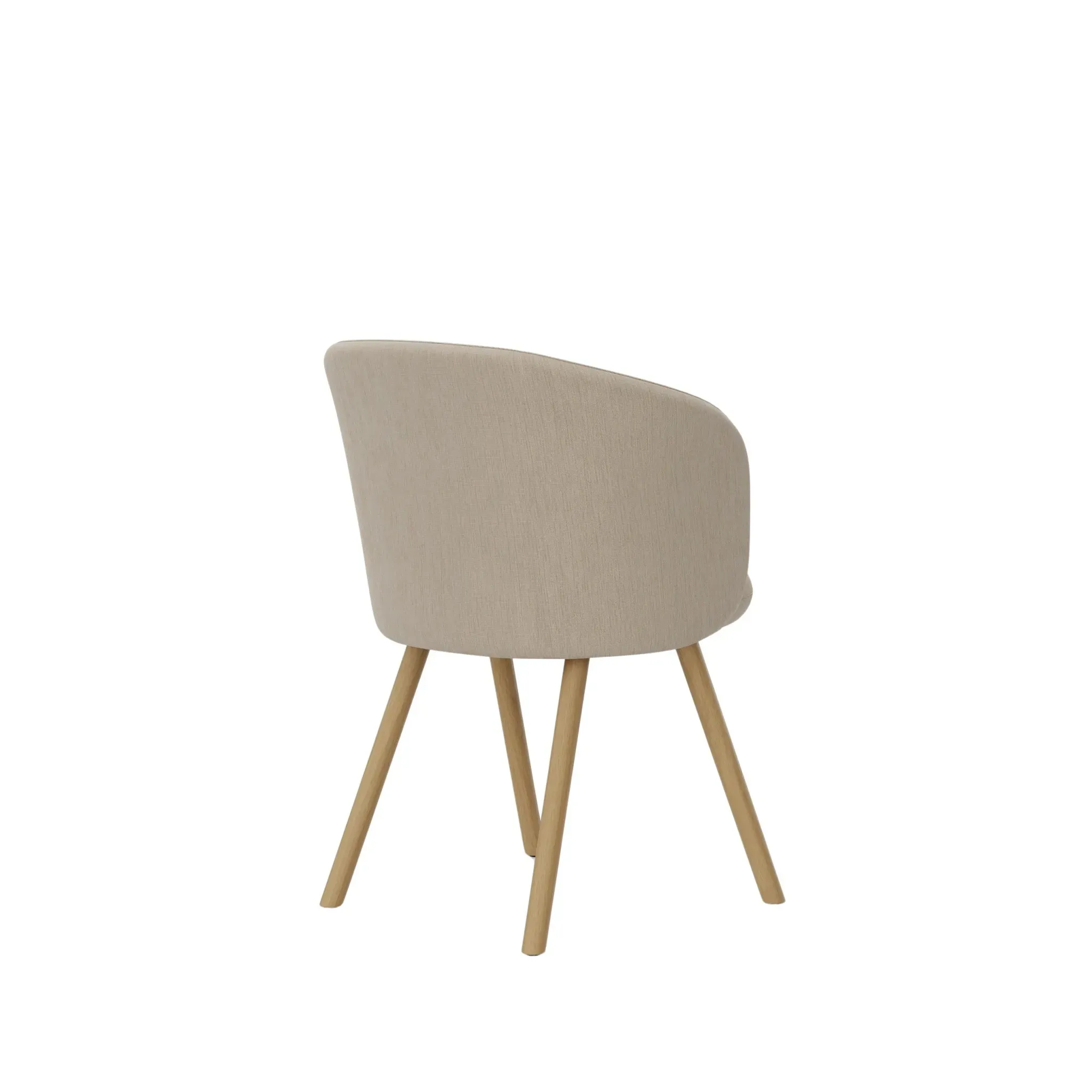 Illustration numéro 2 du produit Vitra Fauteuil Mikado piètement en chêne - Iroko 2 crème