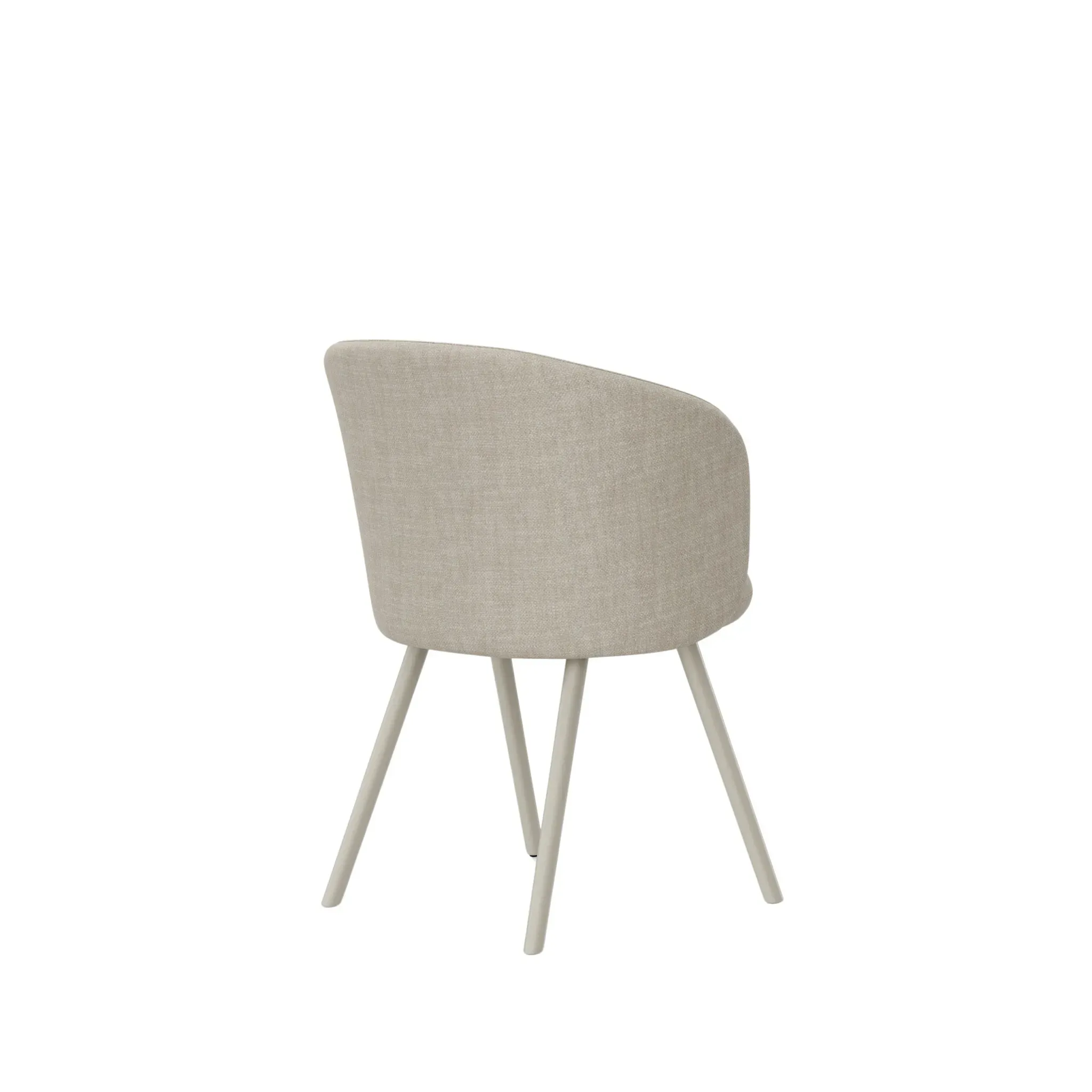 Illustration numéro 2 du produit Vitra Fauteuil Mikado avec structure en aluminium - Savana perle melange