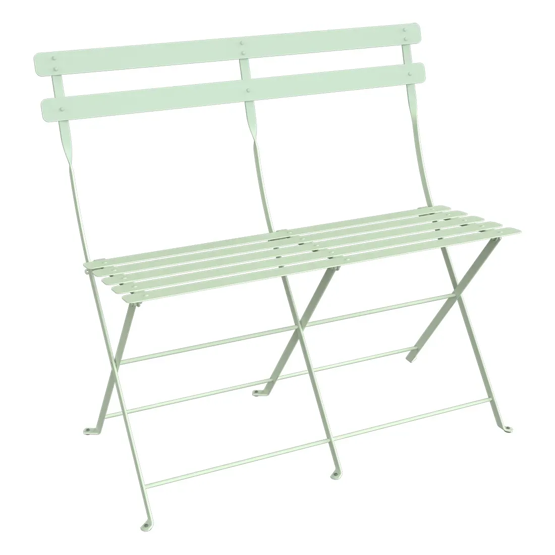 Illustration numéro 2 du produit Fermob Banc pliant Bistro 2 places - A7 menthe glaciale