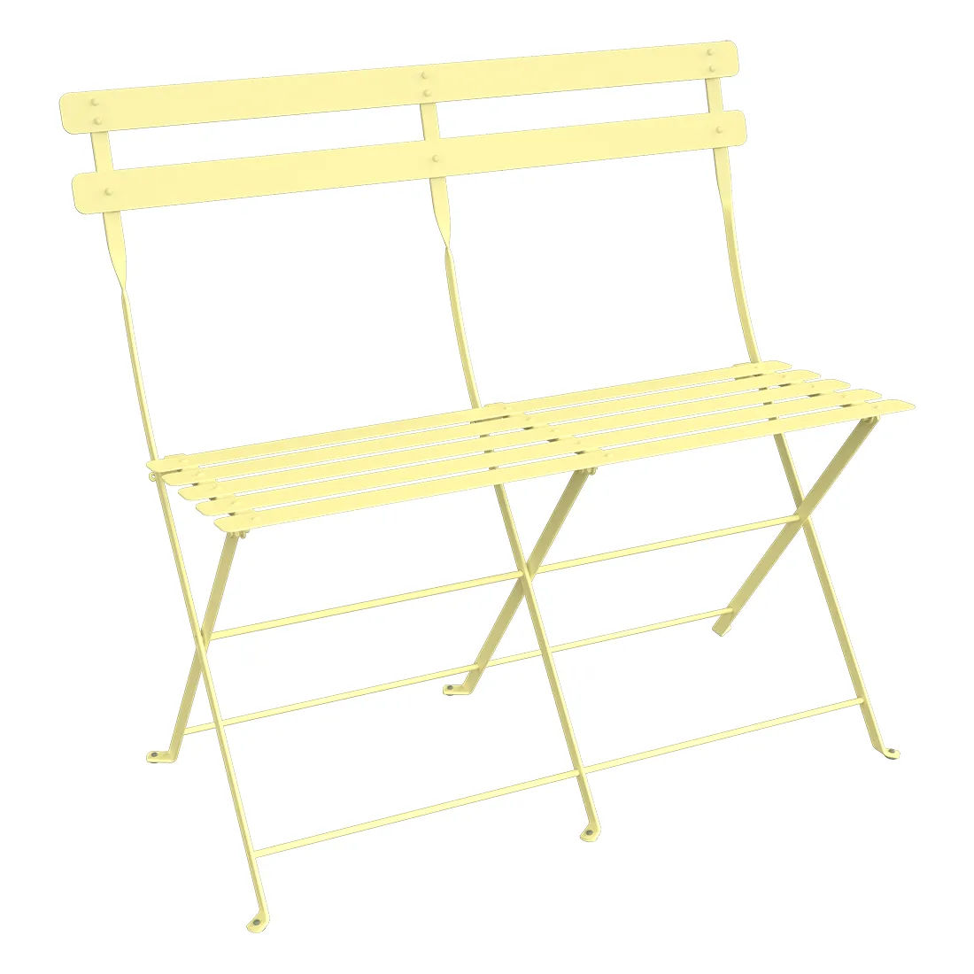 Illustration numéro 2 du produit Fermob Banc pliant Bistro 2 places - A6 citron givré