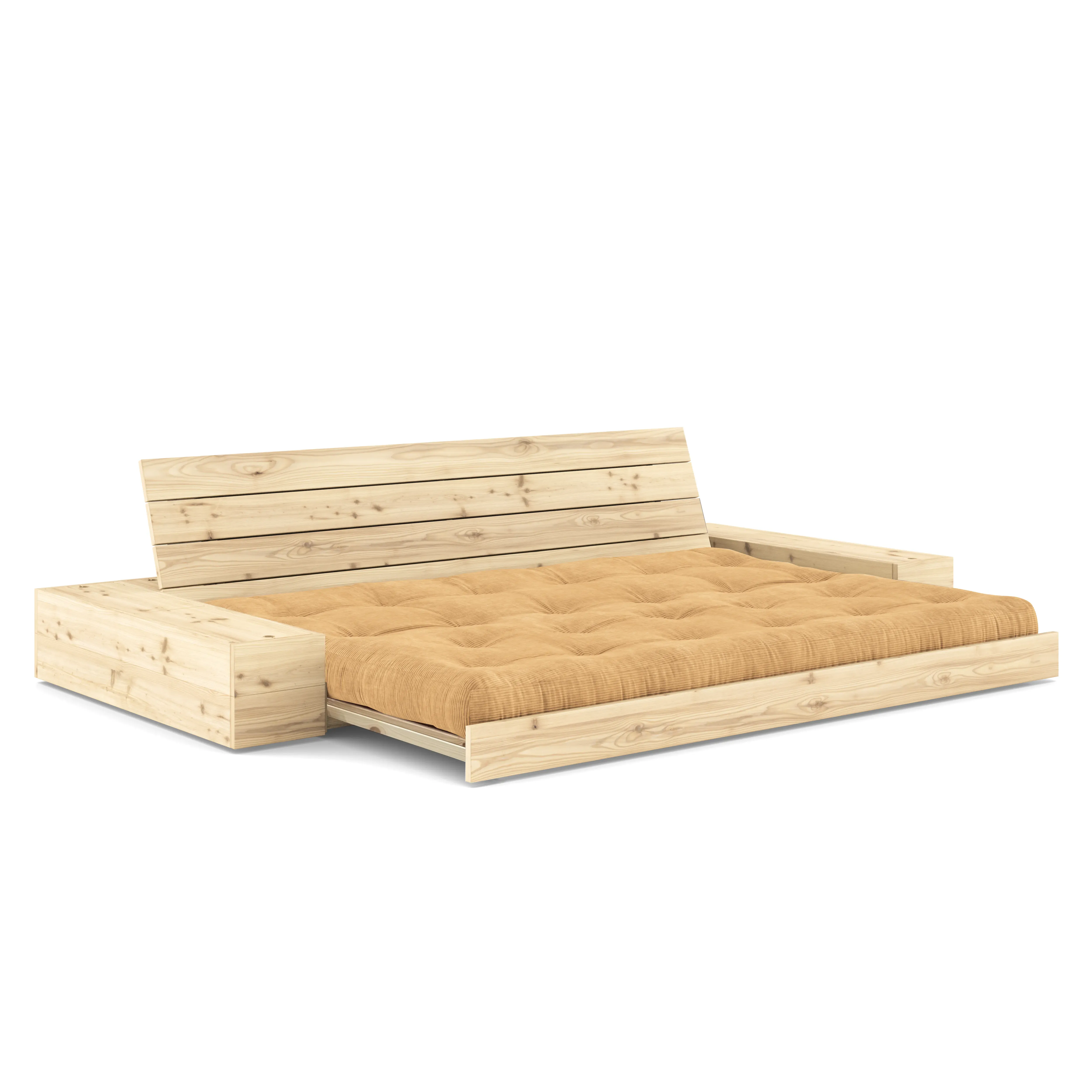 Illustration numéro 2 du produit Karup Canapé-lit Base avec casiers de rangement - 515 Fudge Brown - 101 ClearLacquered