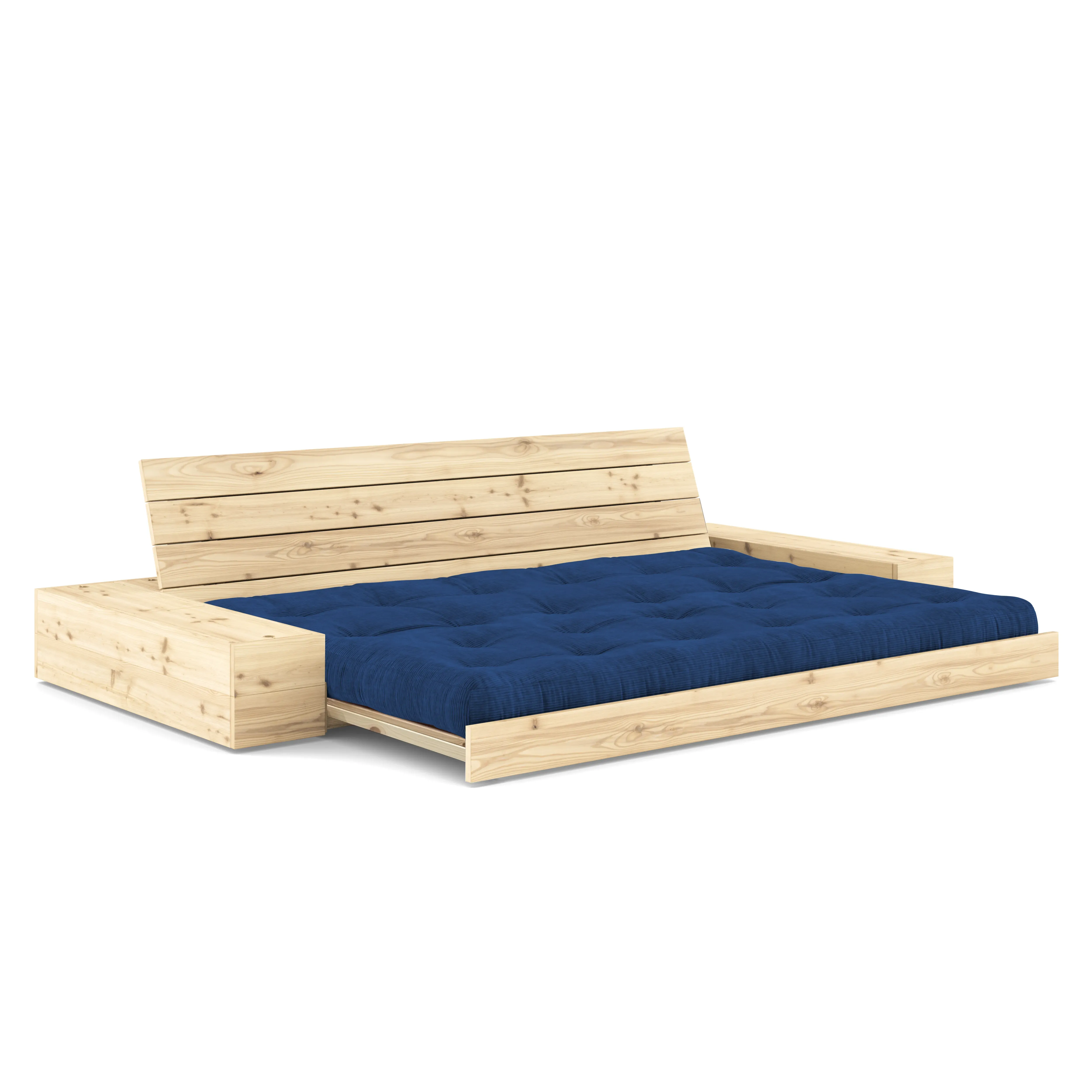 Illustration numéro 2 du produit Karup Canapé-lit Base avec casiers de rangement - 517 Royal Blue - 101 ClearLacquered