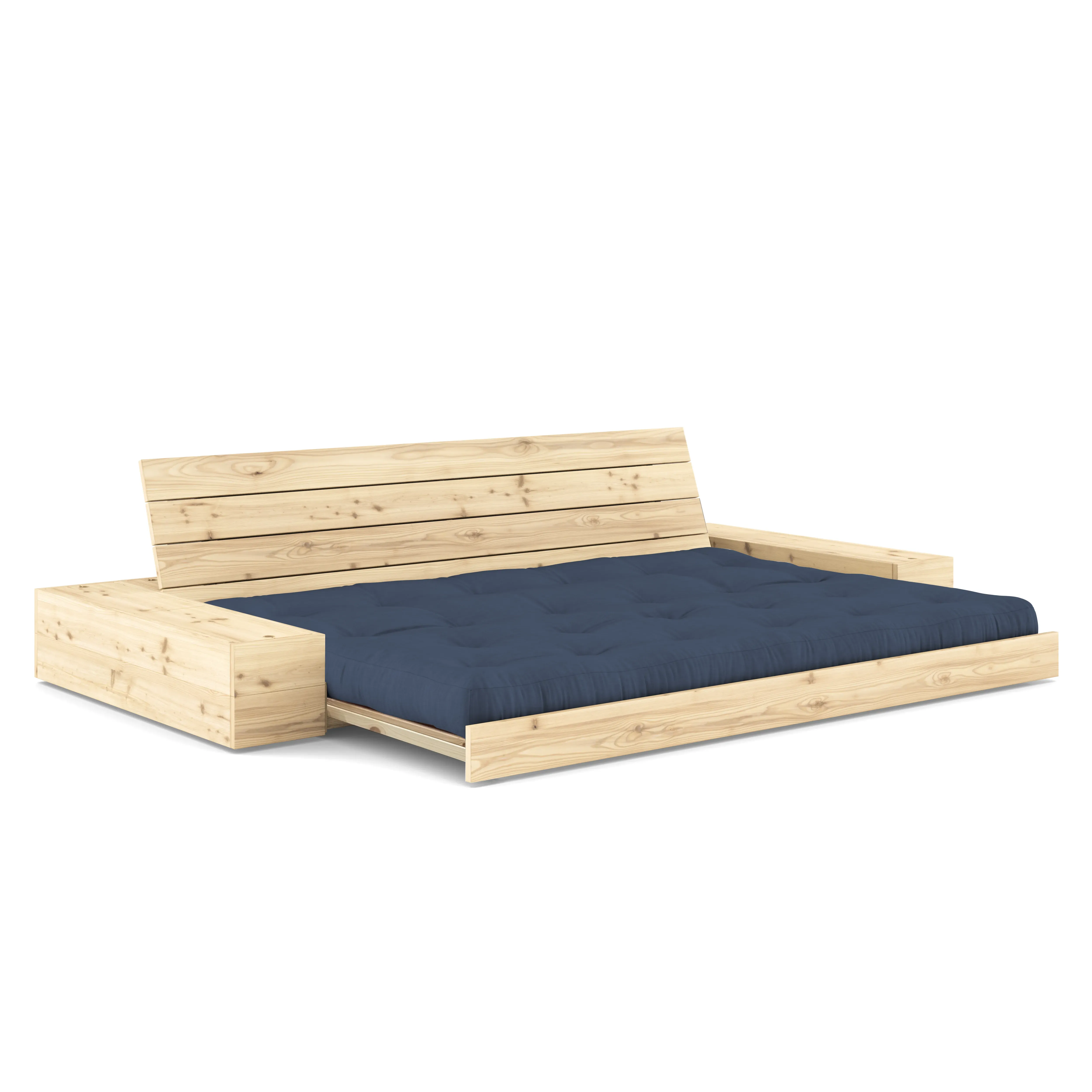 Illustration numéro 2 du produit Karup Canapé-lit Base avec casiers de rangement - 737 Navy - 101 ClearLacquered