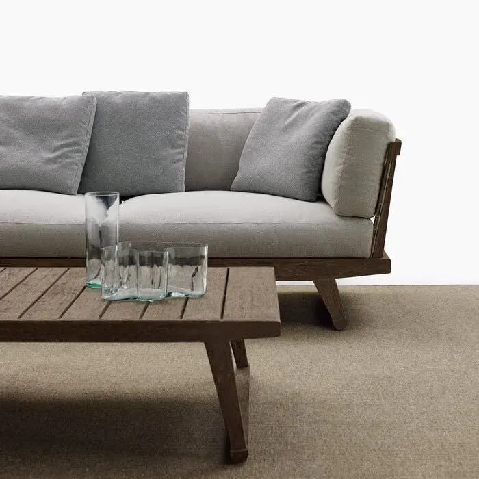 Illustration numéro 2 du produit B&B Italia Canapé 3 places Gio Outdoor - antique grey teakwood