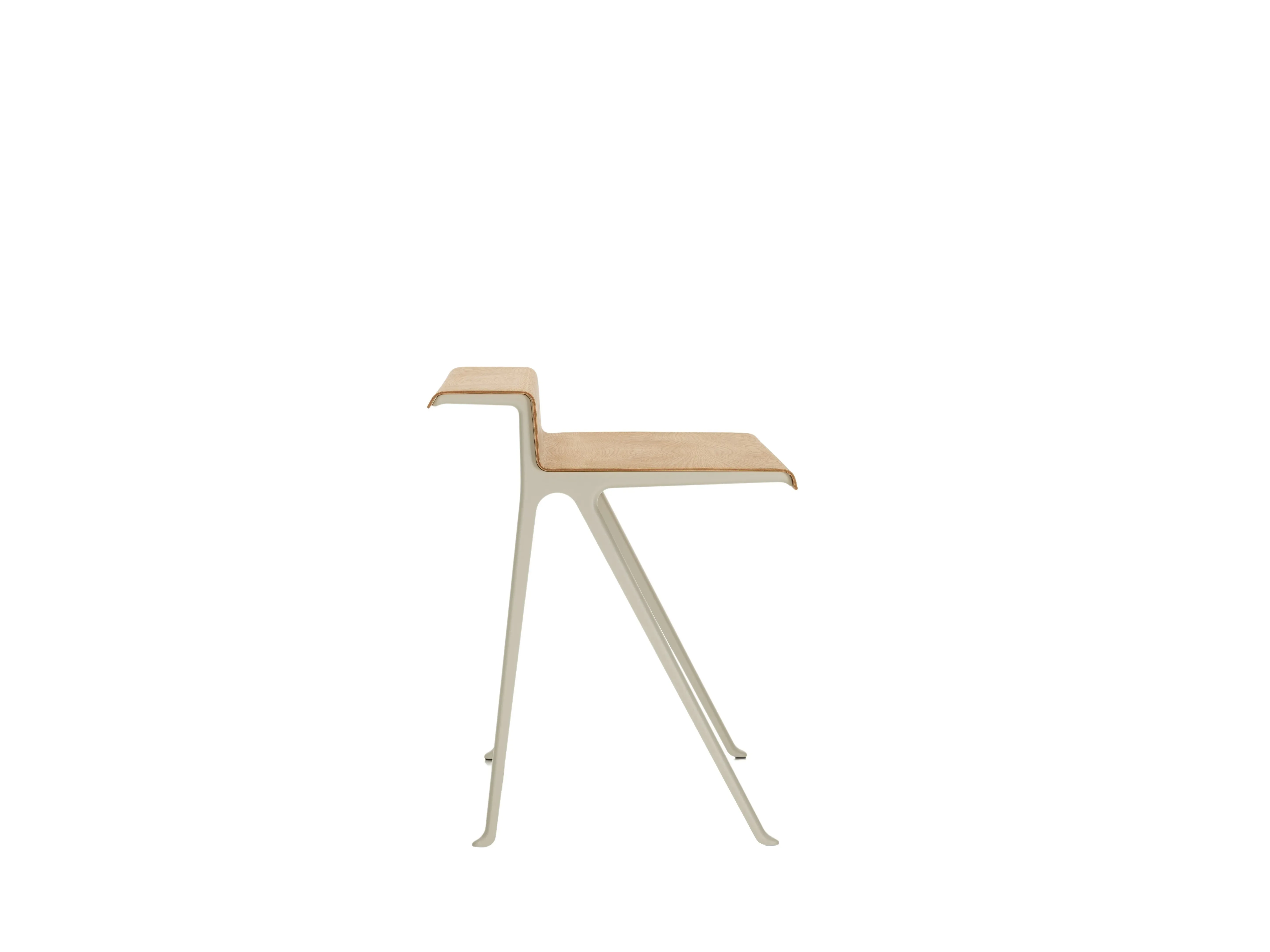 Illustration numéro 2 du produit Vitra Bureau Courier - craie revêtue par poudre - Chêne massif nature huilé