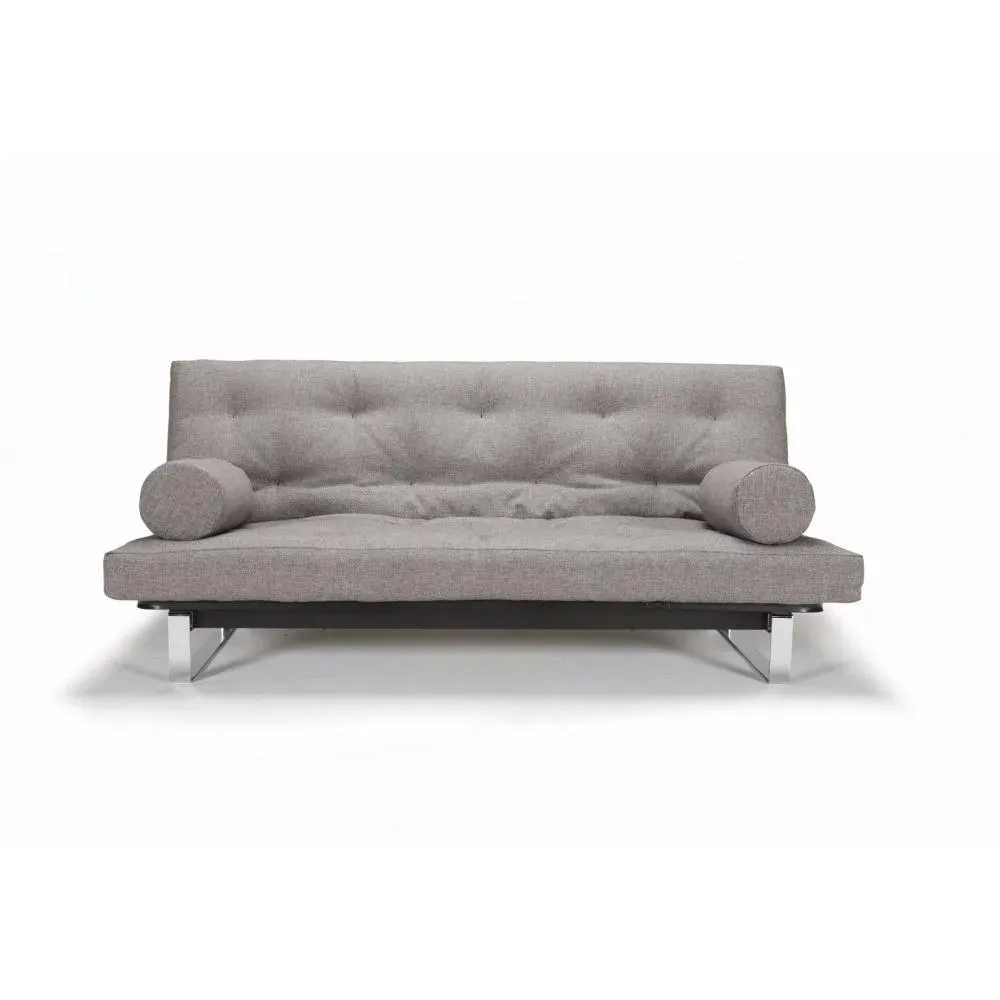 Illustration numéro 2 du produit INNOVATION LIVING  Canapé convertible clic-clac MINIMUM lit 140*200 cm capitonné tissu Mixed Dance Grey