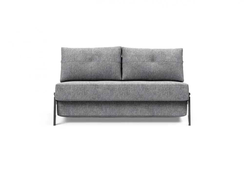 Illustration numéro 2 du produit INNOVATION LIVING  Canapé design CUBED 02 CHROME 160 convertible lit 200x160 cm tissu Twist Granite