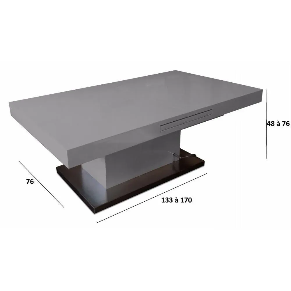 Illustration numéro 2 du produit Table basse relevable extensible SETUP taupe