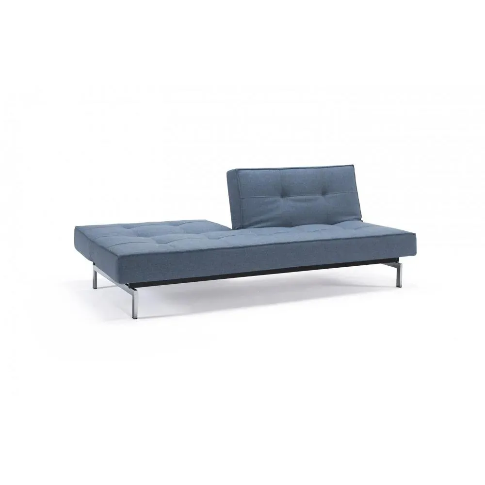 Illustration numéro 2 du produit INNOVATION LIVING  Canapé SPLITBACK  CHROME convertible lit 115*210 cm tissu Mixed Dance Light Blue