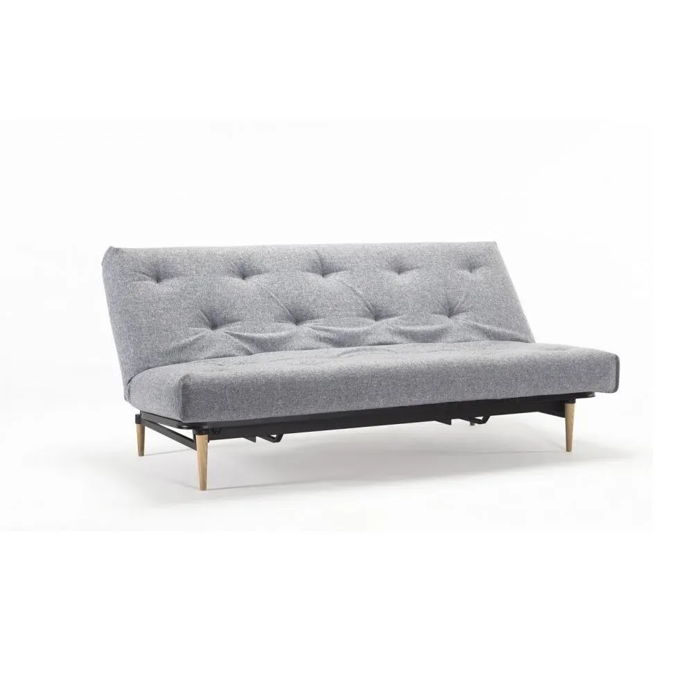 Illustration numéro 2 du produit INNOVATION LIVING  Canapé clic-clac convertible COLPUS lit 140*200 capitonné tissu Twist Granite