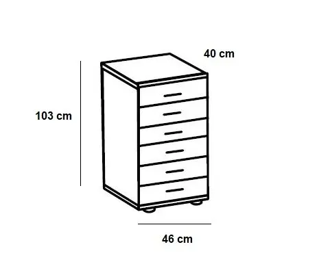Illustration numéro 2 du produit Commode industriel GALWAY chêne