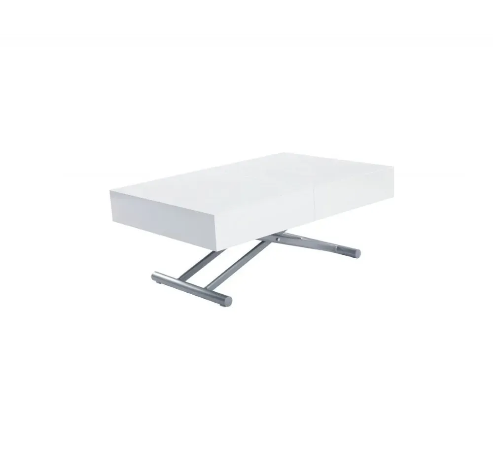 Illustration numéro 2 du produit Table relevable extensible HARIE laquée blanc