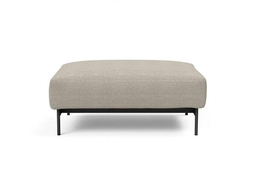 Illustration numéro 2 du produit INNOVATION LIVING  Pouf design MALLOY pieds metal Tissu Kenya Gravel 75*100 cm