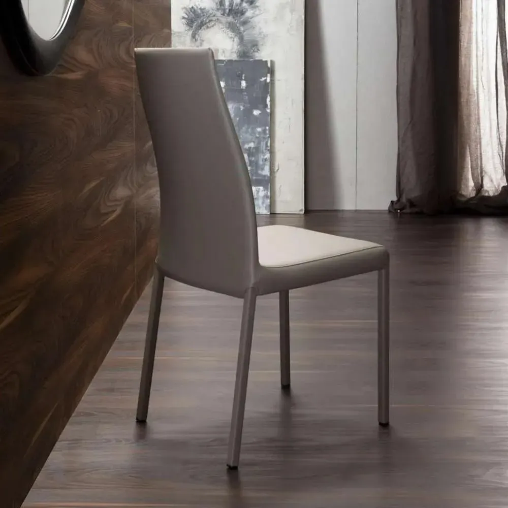 Illustration numéro 2 du produit OZZIO BLITZ Lot de 2 Chaises en Eco-cuir Crème Cafè