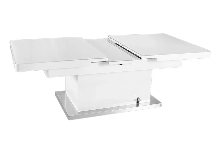 Illustration numéro 2 du produit Table basse relevable extensible JET SET blanc brillant