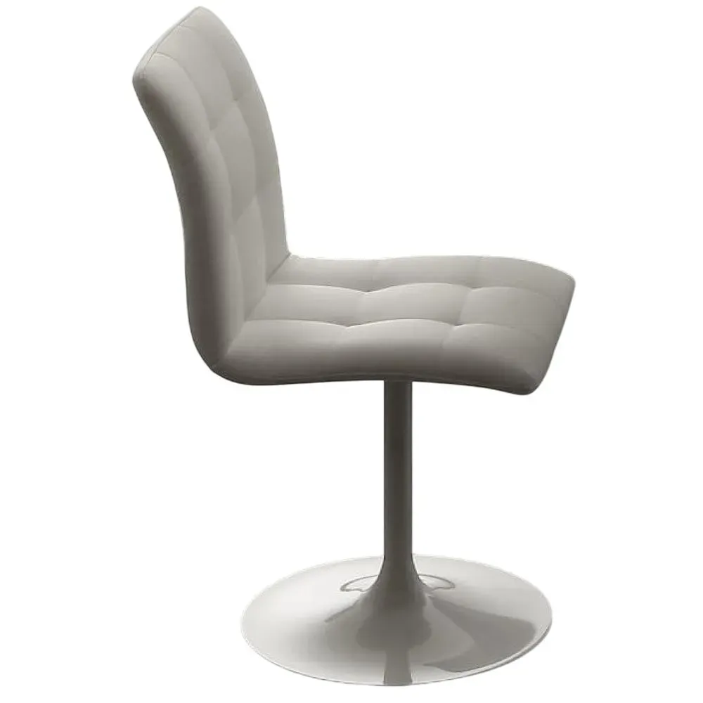 Illustration numéro 2 du produit Chaise AERA sable piètement pivotant métal laqué blanc