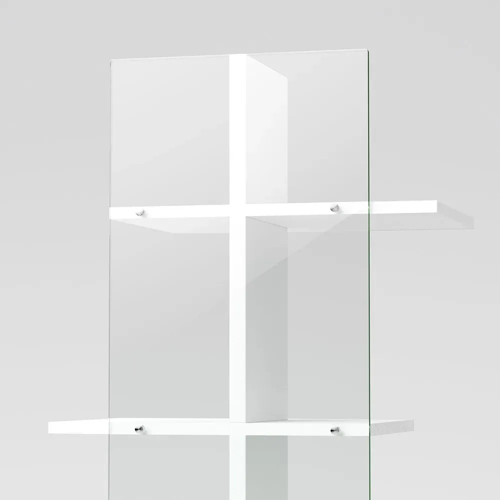 Illustration numéro 2 du produit Bibliothèque STEP en stratifié écologique coloris blanc mat