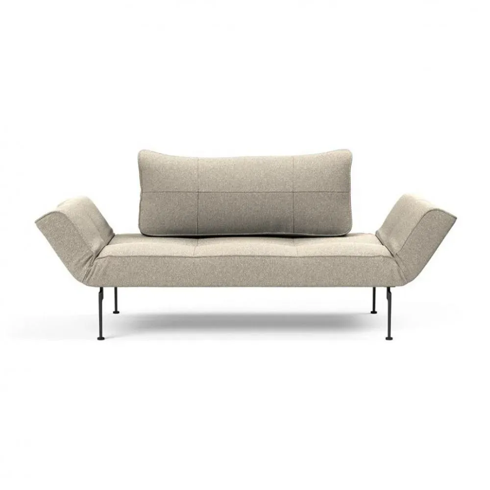 Illustration numéro 2 du produit Canapé lit ZEAL LASER  piétement acier tissu bouclé beige