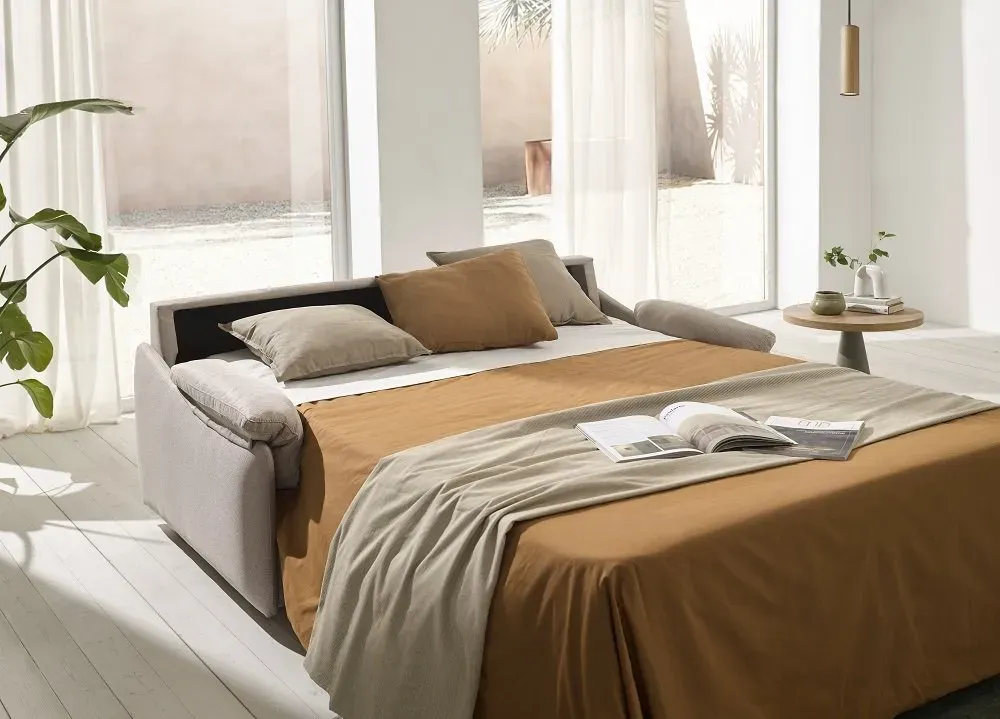 Illustration numéro 2 du produit Canapé convertible express VERONE couchage 140 x 200 cm  gris