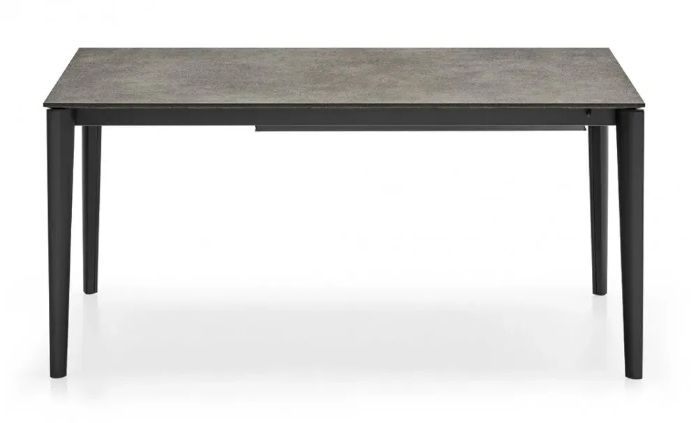 Illustration numéro 2 du produit Table extensible 8 couverts ARTIC 210 cm pieds métal noir plateau mélaminé Vésuve