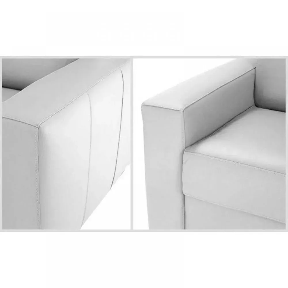 Illustration numéro 2 du produit Canapé fixe DREAMER 3 places maxi 215 cm cuir regent blanc cassé