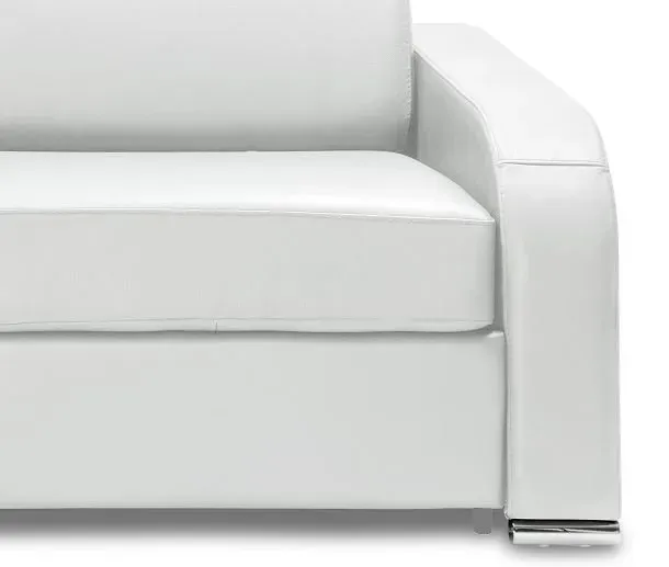 Illustration numéro 2 du produit Canapé fixe 3 places SOFIA 195 cm cuir regent blanc