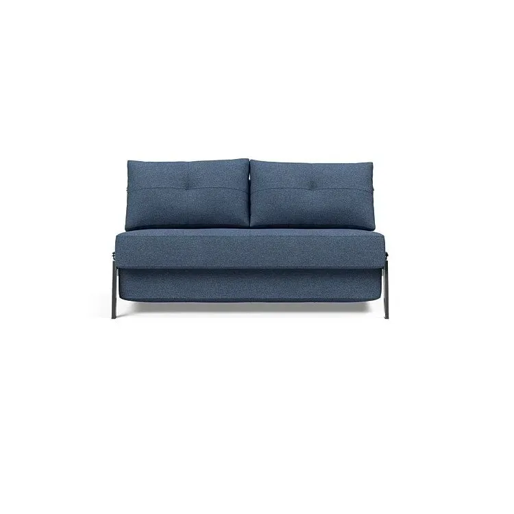 Illustration numéro 2 du produit INNOVATION LIVING  Canapé design CUBED 02 CHROME convertible 200*140 cm tissu Weda Blue