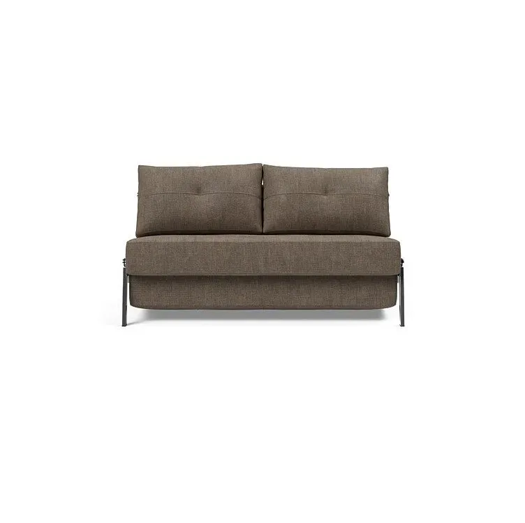 Illustration numéro 2 du produit INNOVATION LIVING  Canapé design CUBED 02 CHROME convertible 200x140 cm tissu Esina Cedar Brown