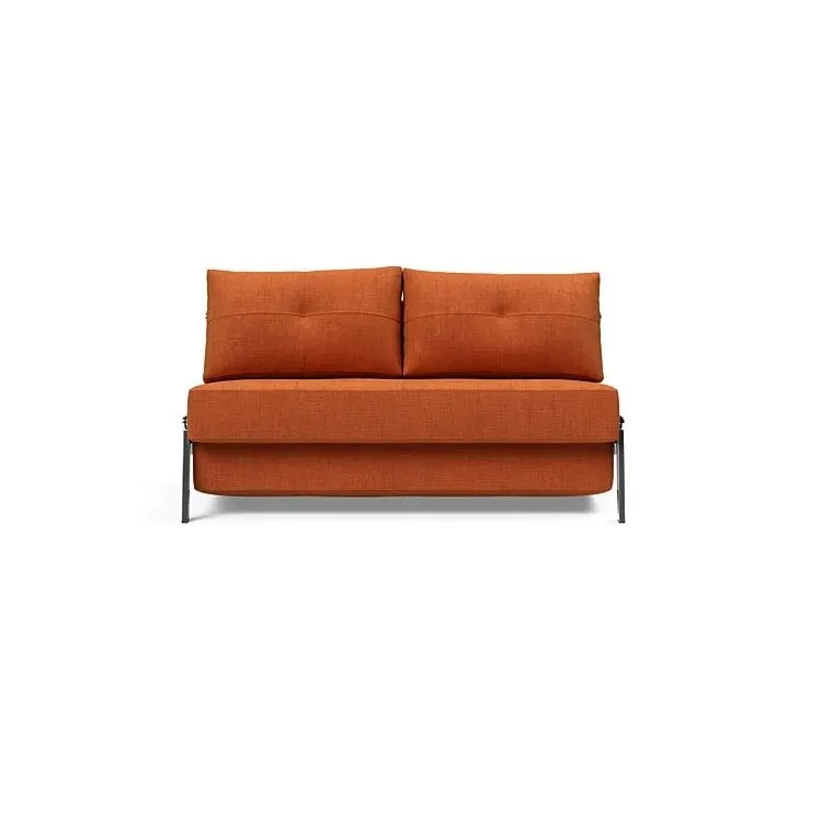 Illustration numéro 2 du produit INNOVATION LIVING  Canapé design CUBED 02 CHROME convertible 200x140 cm tissu Esina Rust Orange