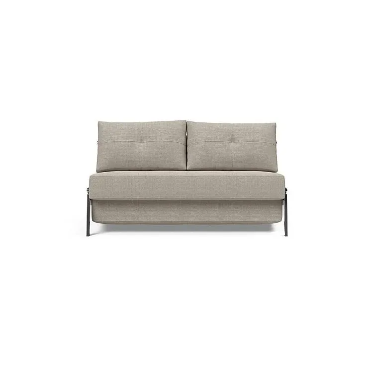 Illustration numéro 2 du produit INNOVATION LIVING  Canapé design CUBED 02 CHROME convertible 200x140 cm tissu Kenya Gravel