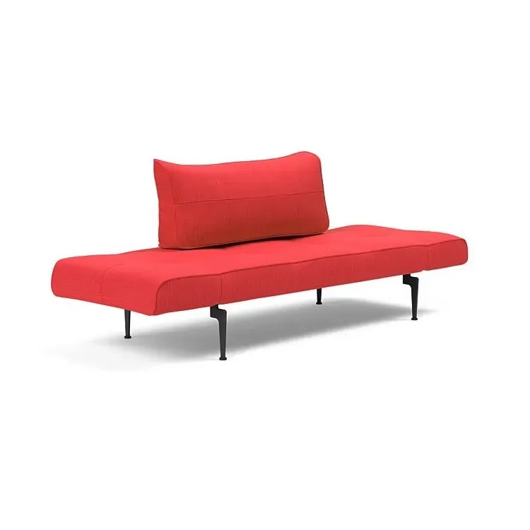 Illustration numéro 2 du produit Canape convertible lit  200x70 cm ZEAL LASER  piétement métallique tissu Elegance Red