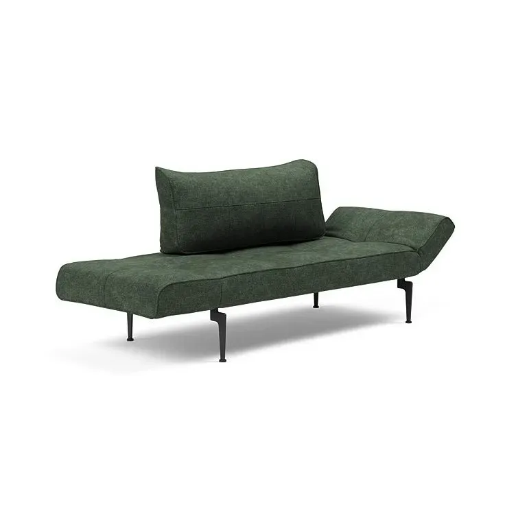Illustration numéro 2 du produit Canape convertible lit  200x70 cm ZEAL LASER  piétement métallique tissu Avella Pine Green