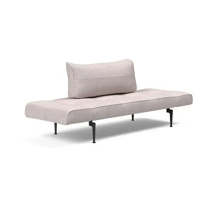 Illustration numéro 2 du produit Canape convertible lit  200x70 cm ZEAL LASER  piétement métallique tissu Weda Sand