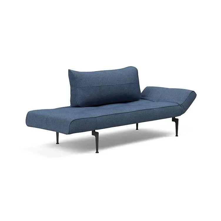 Illustration numéro 2 du produit Canape convertible lit  200x70 cm ZEAL LASER  piétement métallique tissu Weda Blue