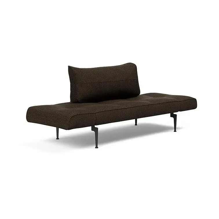 Illustration numéro 2 du produit Canape convertible lit  200x70 cm ZEAL LASER  piétement métallique tissu Taura Chocco