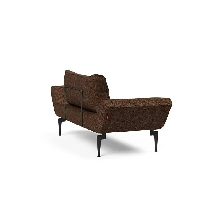 Illustration numéro 2 du produit Canape convertible lit  200x70 cm ZEAL LASER  piétement métallique tissu Taura Cappuccino