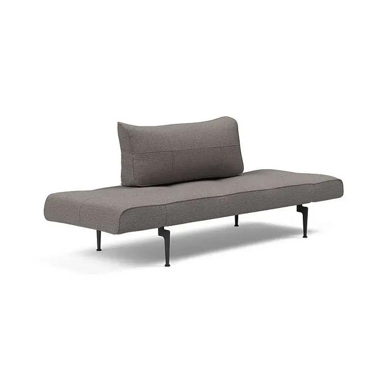 Illustration numéro 2 du produit Canape convertible lit  200x70 cm ZEAL LASER  piétement métallique tissu Mixed Dance Grey