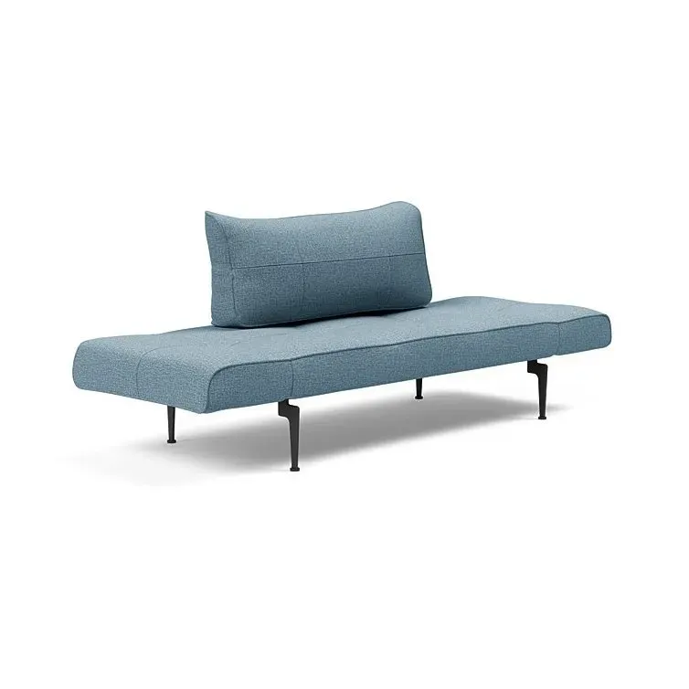 Illustration numéro 2 du produit Canape convertible lit  200x70 cm ZEAL LASER  piétement métallique tissu Mixed Dance Light Blue