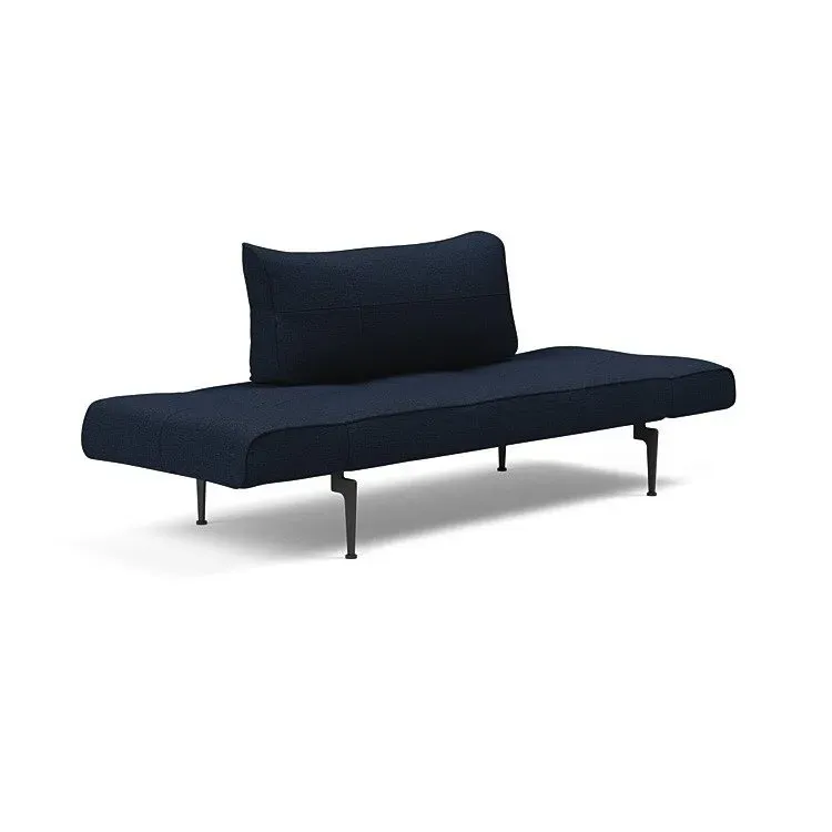 Illustration numéro 2 du produit Canape convertible lit  200x70 cm ZEAL LASER  piétement métallique tissu Mixed Dance Blue