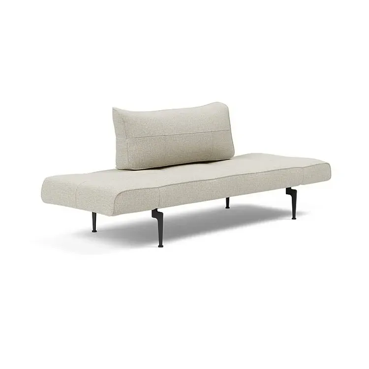 Illustration numéro 2 du produit Canape convertible lit  200x70 cm ZEAL LASER  piétement métallique tissu Mixed Dance Natural