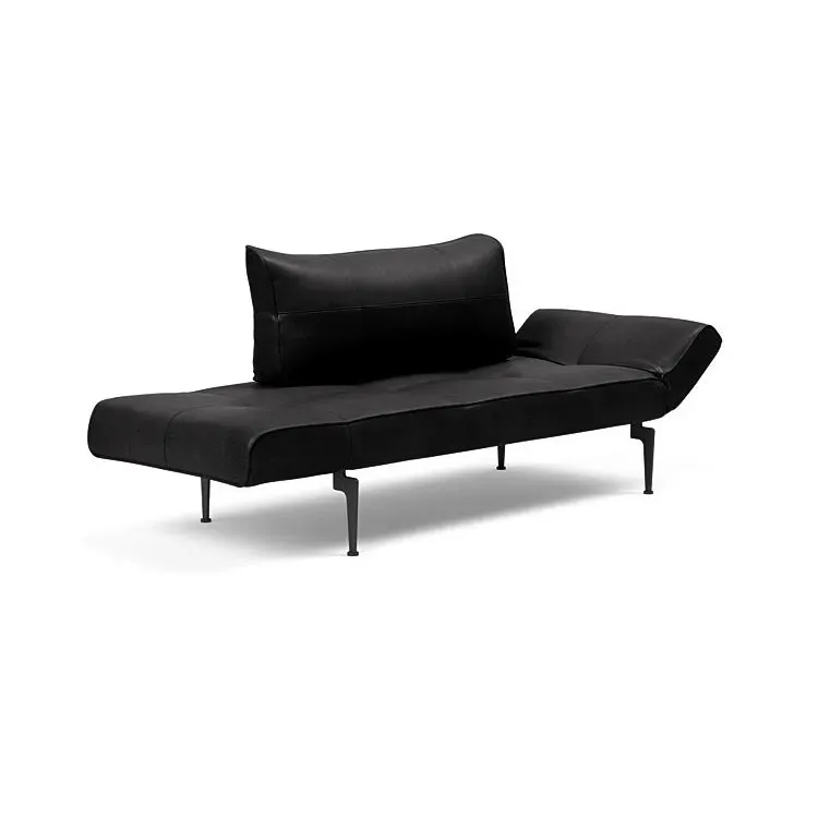 Illustration numéro 2 du produit Canape convertible lit  200x70 cm ZEAL LASER  piétement métallique tissu Faunal Black