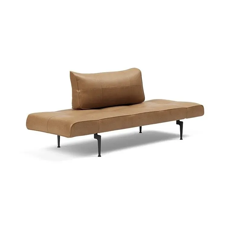 Illustration numéro 2 du produit Canape convertible lit  200x70 cm ZEAL LASER  piétement métallique tissu Faunal Brown