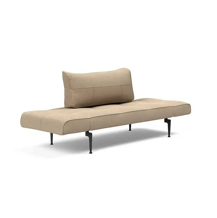 Illustration numéro 2 du produit Canape convertible lit  200x70 cm ZEAL LASER  piétement métallique tissu Phobos Mocha